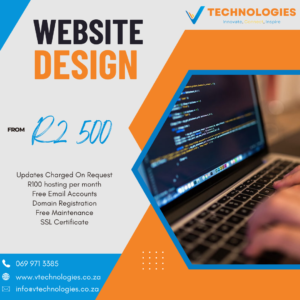 V Technologies Website Banner